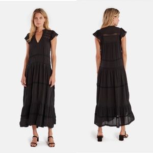 Free People Midnight Crochet Midi Dress L
